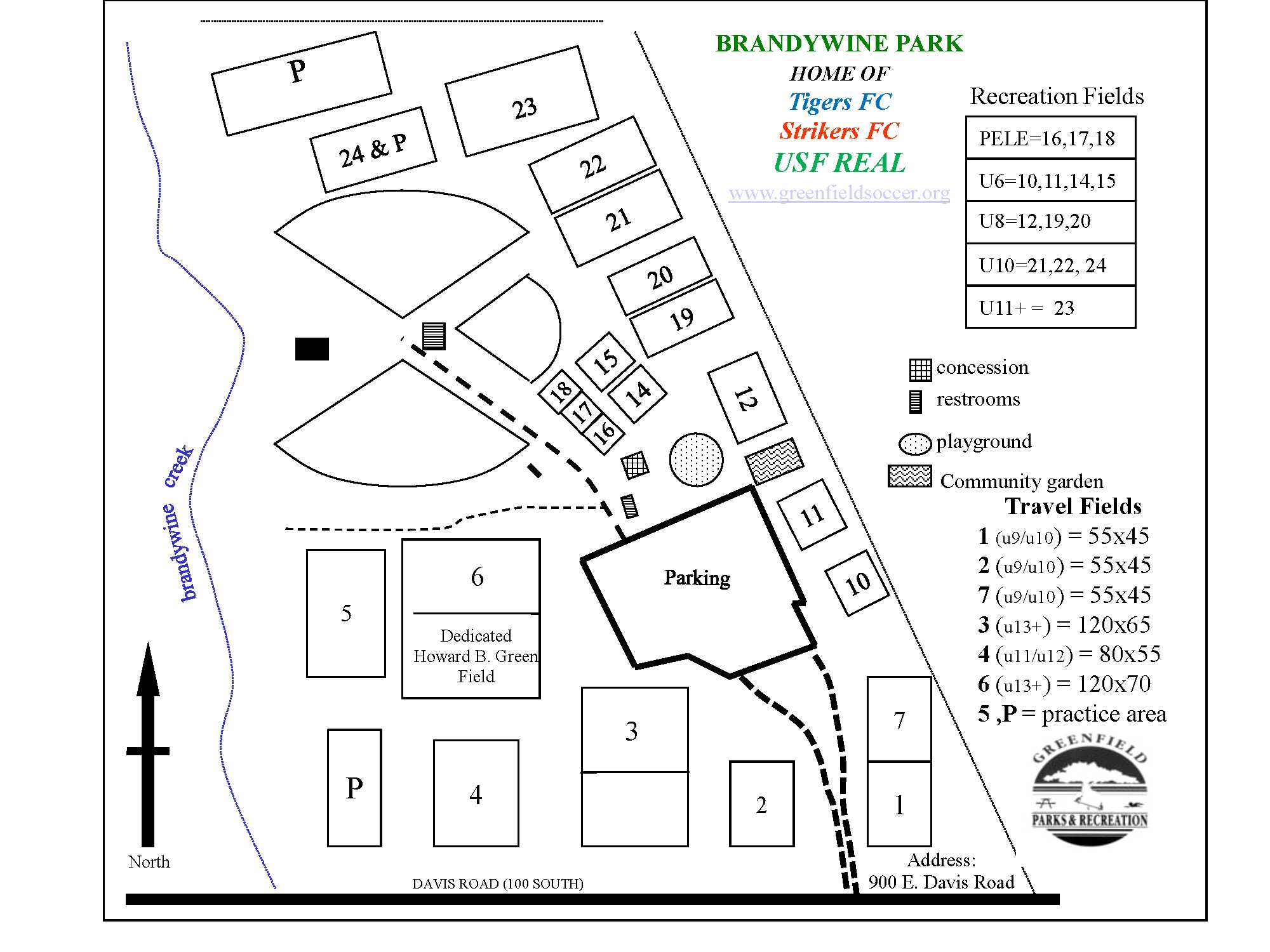 Brandywine Field map