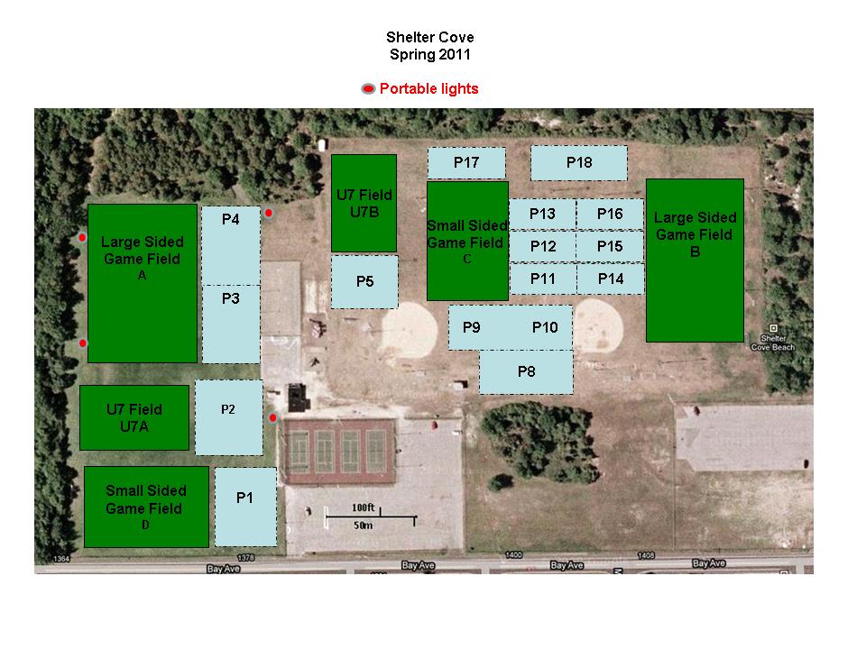 Shelter Cove Field Layout
