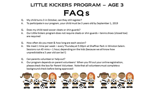 LITTLE KICKERS FAQs