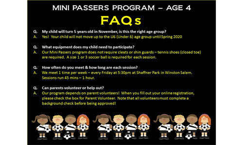 MINI PASSERS FAQs