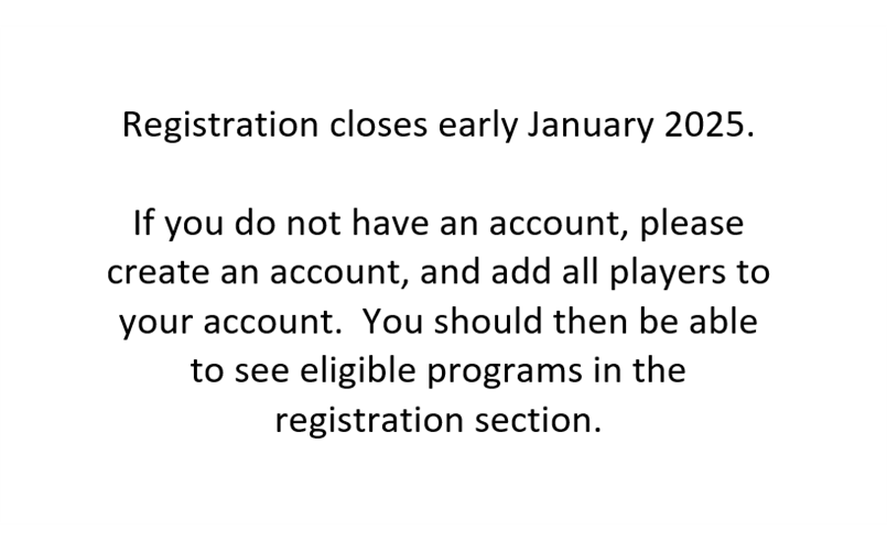 Registration Closing Jan