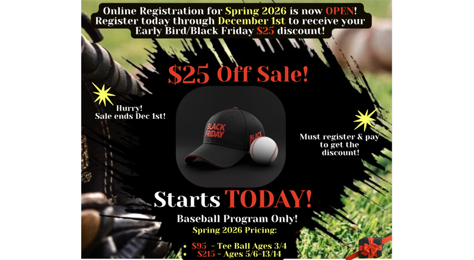 Black Friday discount ends December! Register AND pay today!