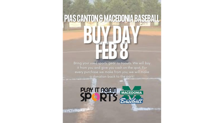 Play It Again Sports are excited to partner with Macedonia baseball!