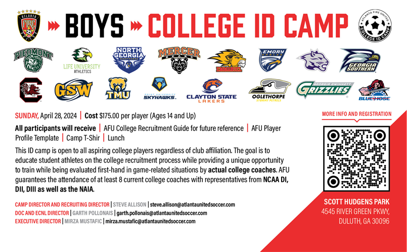 2024 AFU Boys College ID Camp Registration is now OPEN