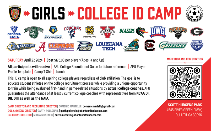2024 AFU Girls College ID Camp Registration is now OPEN