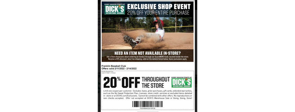 Dick's Sporting Goods Shop Days and Bat Demos