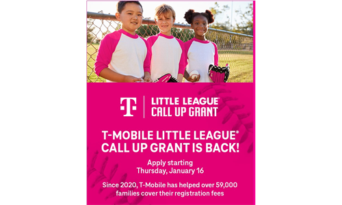 T-Mobile Little League Call Up Grant is back to help cover registration fees for families in need