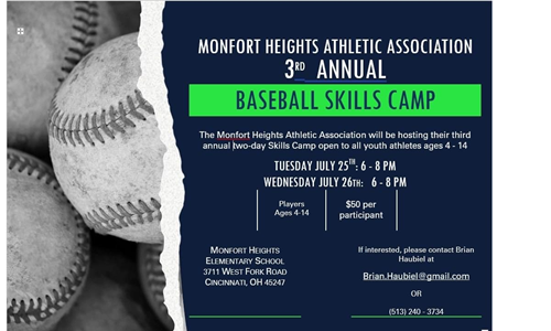 Monfort Heights Baseball CAMP 