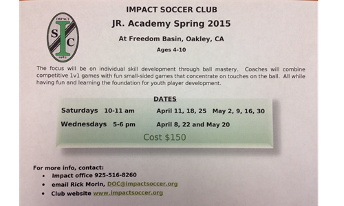 IMPACT Jr. Academy SPRING 2015