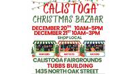 Visit Us at the Calistoga Christmas Bazaar Dec 20-21 !!!