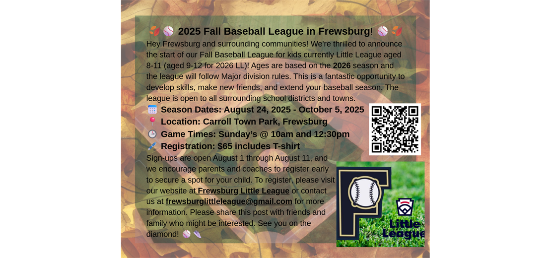 2025 Fall Baseball League