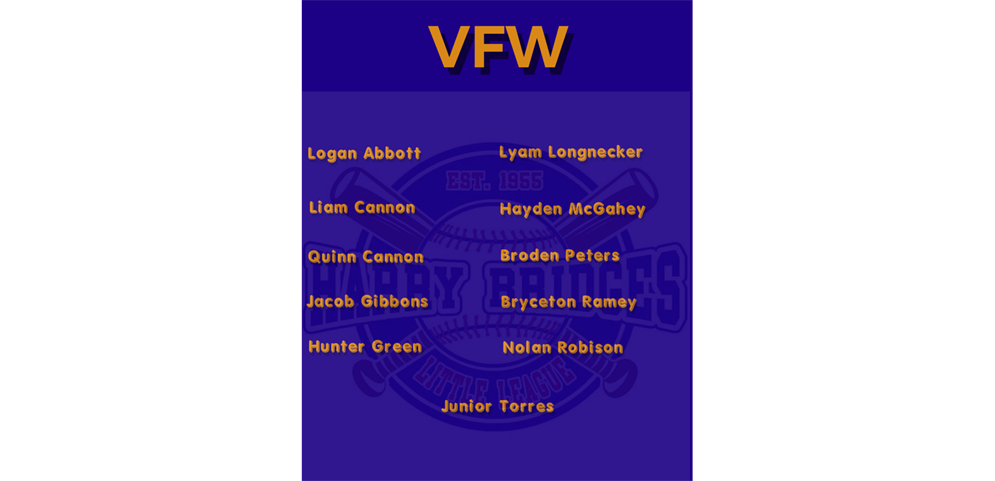 VFW Team Roster