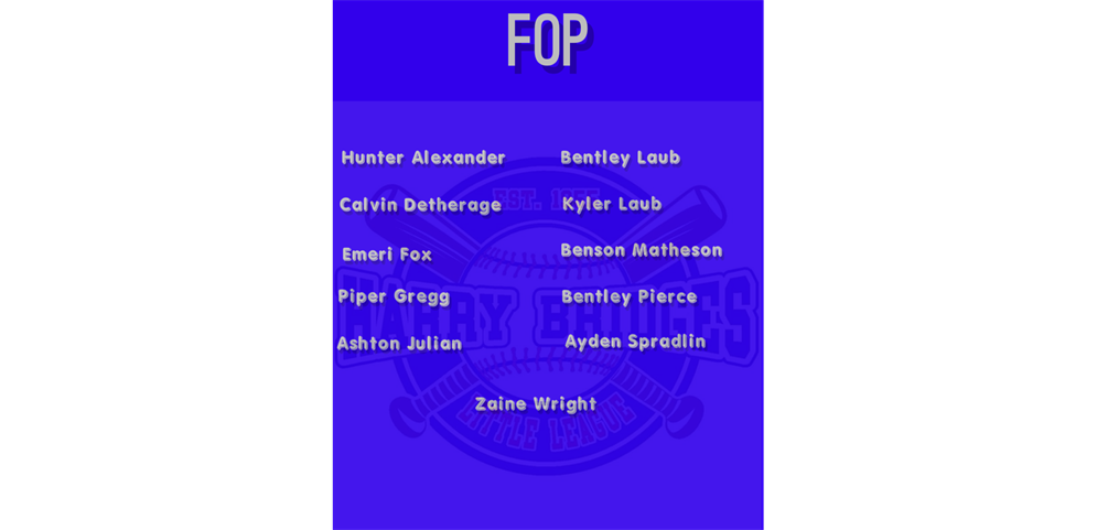 FOP Team Roster