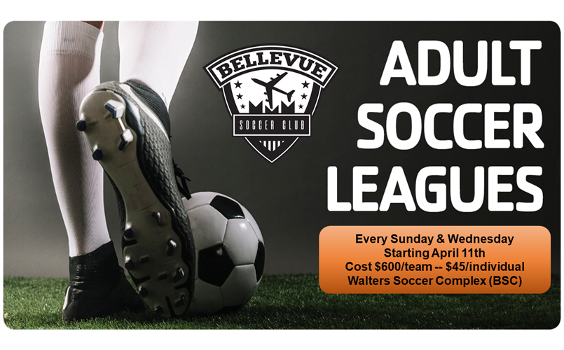 Register now -- Spring Adult Soccer League