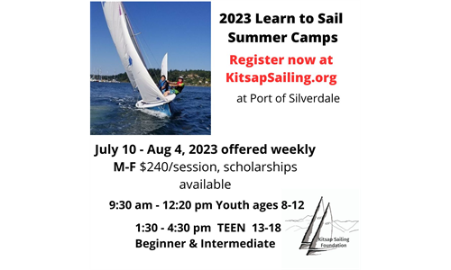 2023 Summer Sailing Camp registration opens 2/16/2023