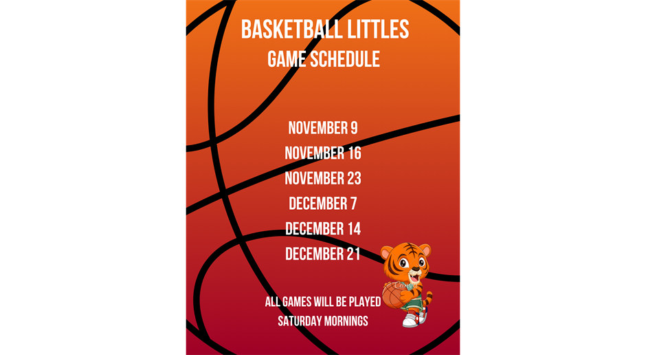 LITTLES GAME SCHEDULE Nov-Dec 2024 @ LSE GYM