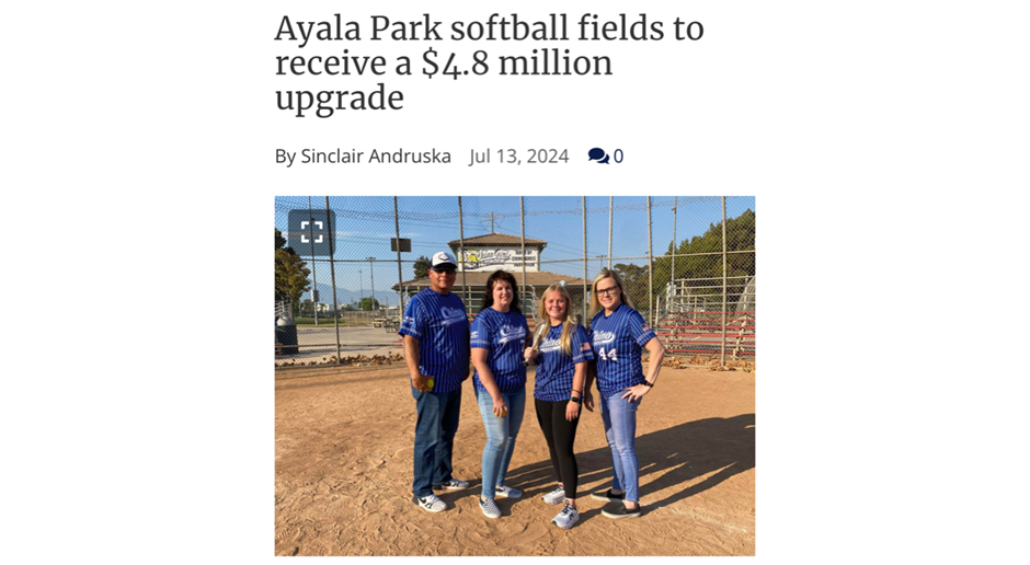 Ayala Park Softball upgrades 2025