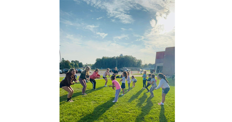 Cheer practice with the Varsity squad!