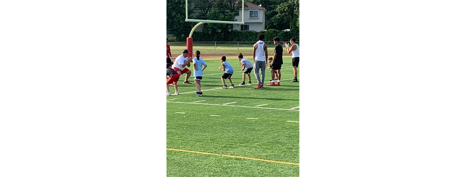 Jr. Crusaders putting in work over the summer with BBHS Football Squad!