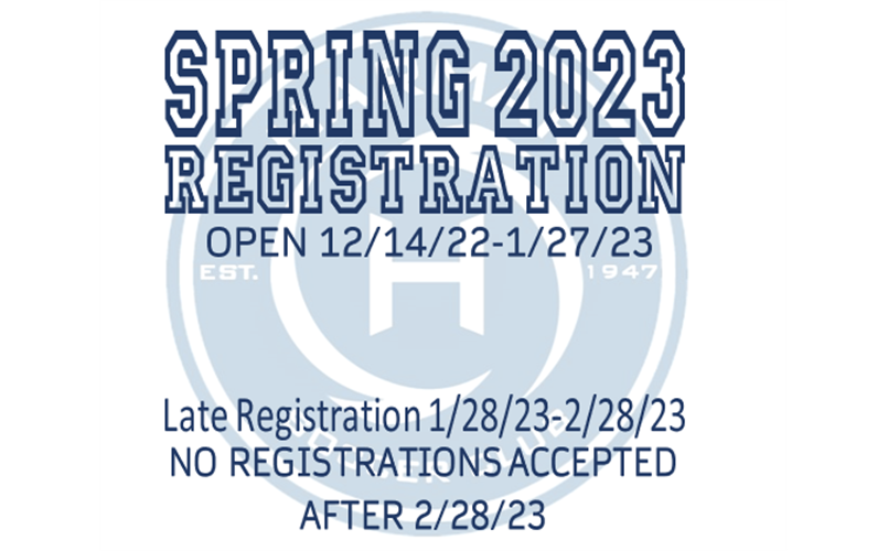 Spring 2023 Registration Dates