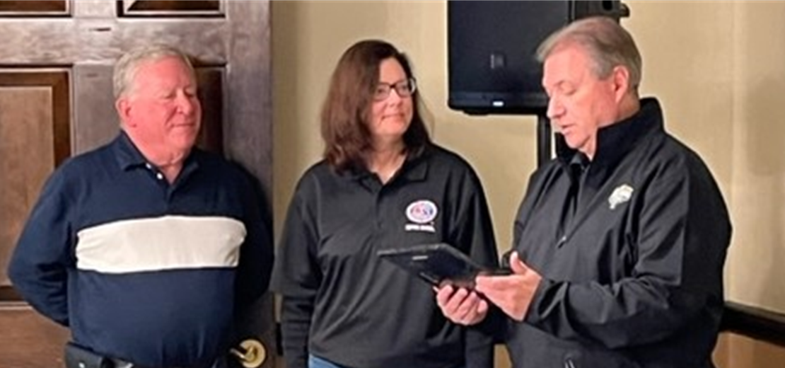 Vicki Trimbach Section 4 Umpire D13, reciving reconization for umpiring the Little League Softball East Regions from the New Jersey State Little league