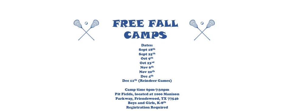 FREE FALL CAMPS ARE HERE - REGISTER TODAY