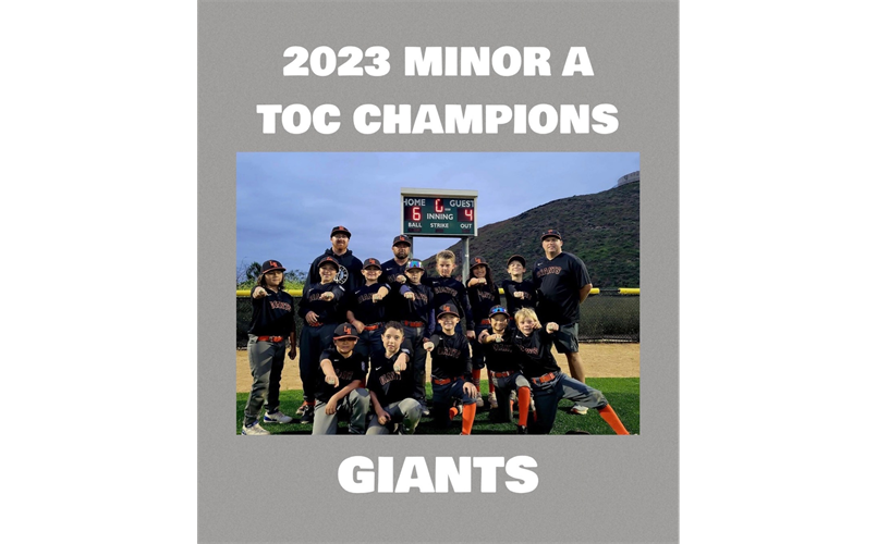 2023 Minors A TOC Champions!