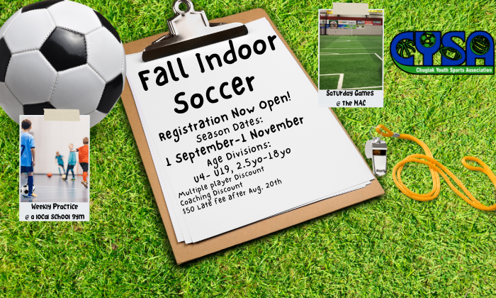 Fall Indoor Soccer Registration Open!