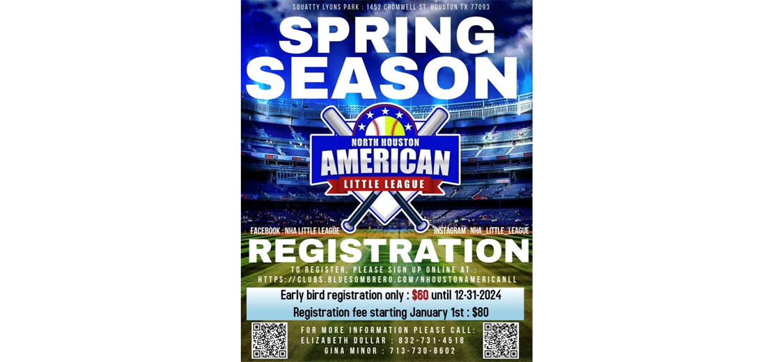 2025 SPRING SEASON REGISTRATION IS NOW OPEN FOR BOYS AND GIRLS AGES 3-16!