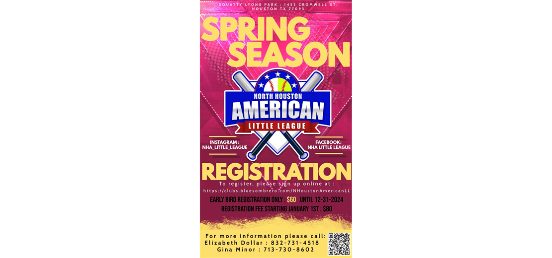 2025 SPRING SEASON REGISTRATION IS NOW OPEN FOR BOYS AND GIRLS AGES 3-16!