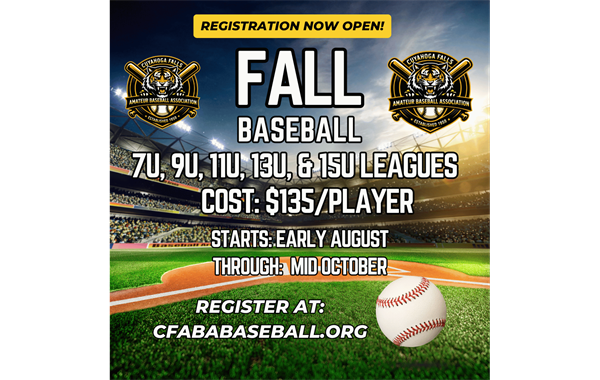 Fall Ball Registration OPEN NOW!