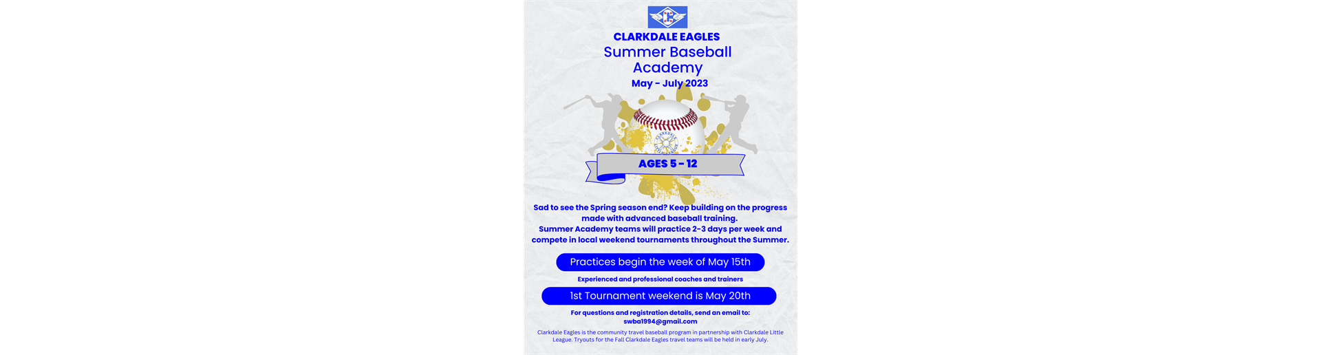 Clarkdale Eagles Summer Baseball Academy