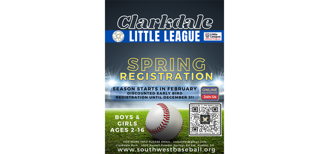 Spring 2025 Registration NOW OPEN!