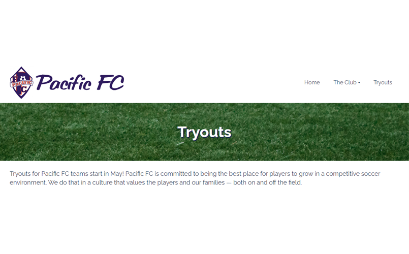Pacific FC Kick Arounds & Tryouts Info & Sign Ups
