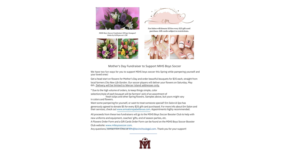 Support MIHS Boys Soccer