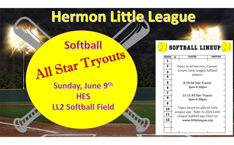Softball All Star Tryouts 2024