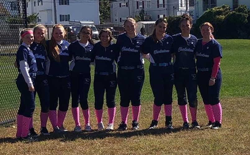 18U Blue Diamonds Showing their Breast Cancer support 