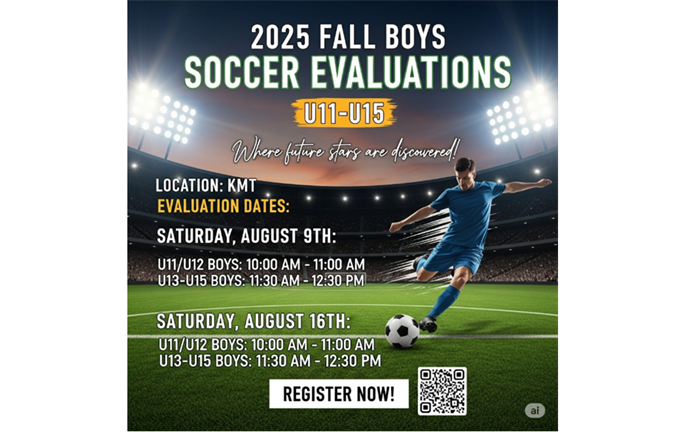 U11 - U15 Boys Soccer Evals