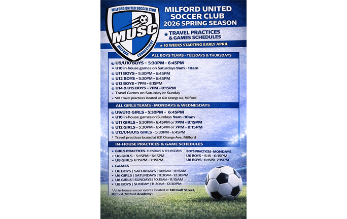 Spring 26 Practice Schedule 