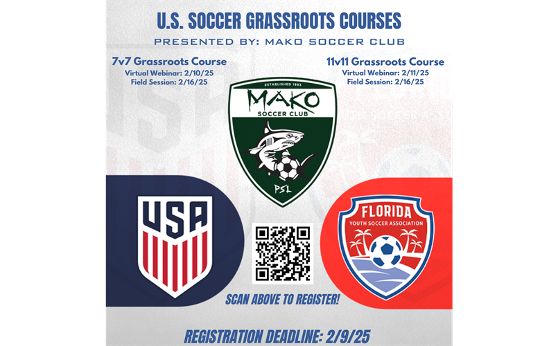 MAKO SC TEAMS UP WITH FYSA FOR GRASSROOTS COURSES!!!!!