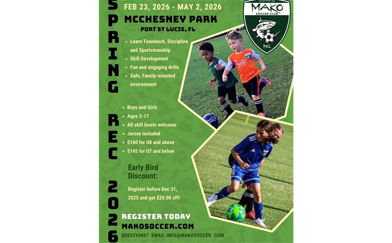 CLICK HERE TO REGISTER FOR MAKO SC SRPING REC 2026