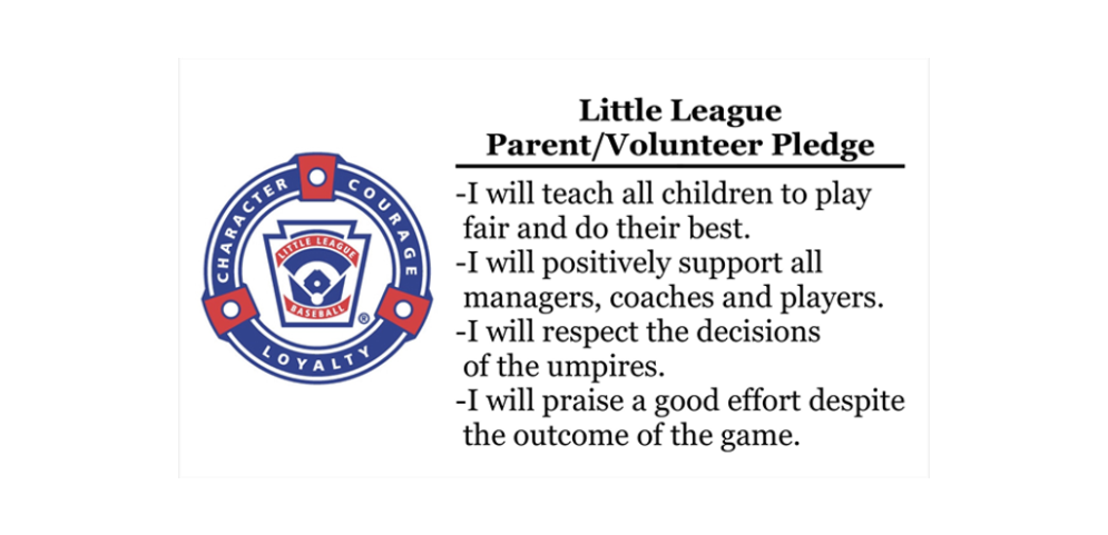 Little League Parent and Volunteer Pledge