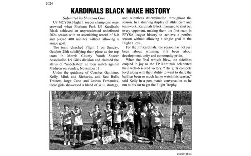 Kardinals Black U9 Girls Make History