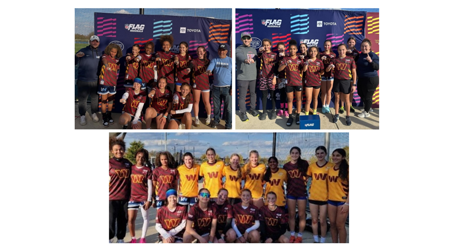 Congrats to the 2025 12U, 14U, and High School Girls Flag Football Regional Champions from Arlington!