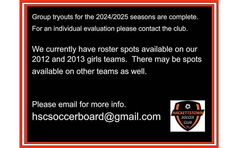 Roster Spots Available