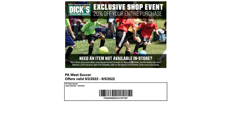 Fall Shopping Day at Dick's Sporting Goods