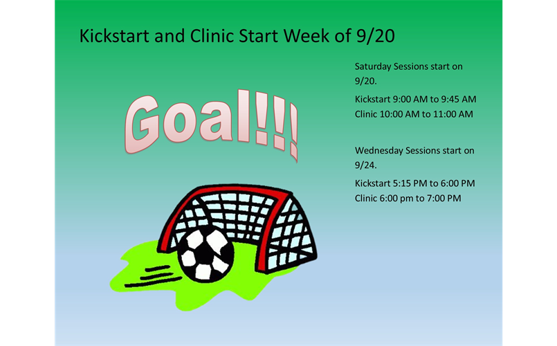 NHSC Fall KickStart and Clinic Start on 9/20!