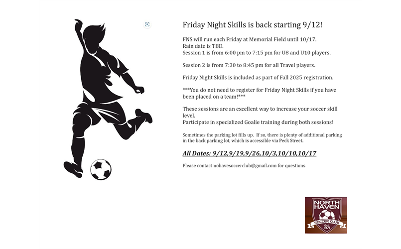 Friday Night Skills is back starting 9/12!