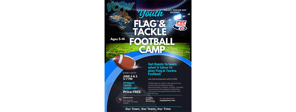 FREE Football Camp June 4th and 5th