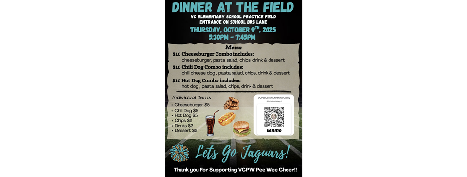 DINNER AT THE FIELD 10/9